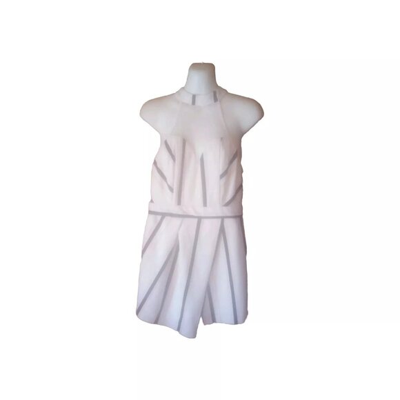 L'atiste Women's White Striped Romper Size S - Picture 2 of 4